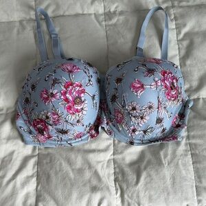 Victoria's Secret Blue and Pink Floral Bra